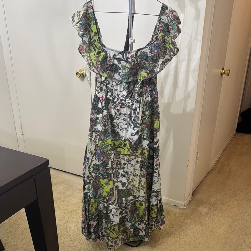 Grace Elements Gray and White Maxi Sundress